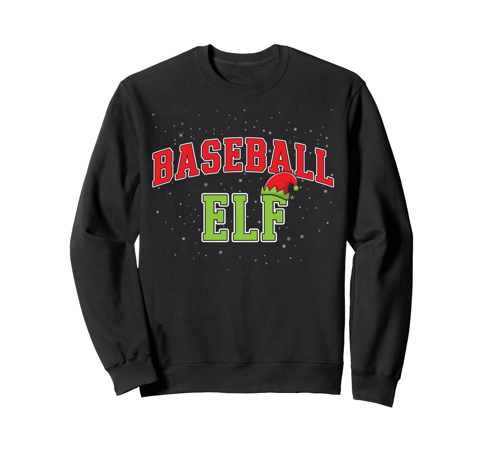 Baseball Elf Family Matching Sweatshirt - Casual Everyday Wear Men Women - T-Shirt, Sweatshirt, Hoodie