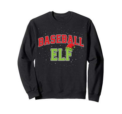 Baseball Elf Family Matching Sweatshirt - Casual Everyday Wear Men Women - T-Shirt, Sweatshirt, Hoodie