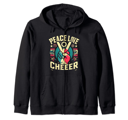 Peace Love Cheer Cheer Squad Sweatshirt - Casual Everyday Wear Men Women - T-Shirt, Sweatshirt, Hoodie
