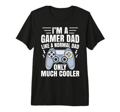Gamer Dad Like Normal Dad Funny T-Shirt - Minimalist Print for Adults - T-Shirt, Sweatshirt, Hoodie