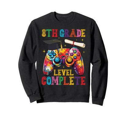 8Th Grade Level Complete Sweatshirt - Novelty Apparel for Adults - T-Shirt, Sweatshirt, Hoodie
