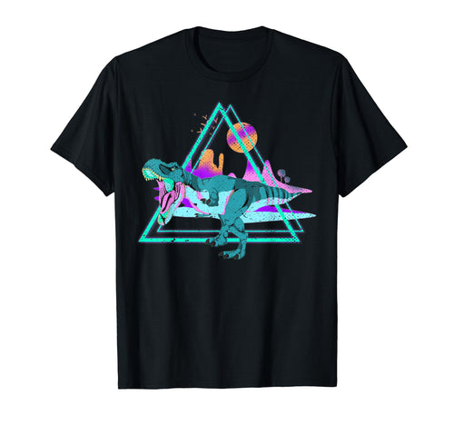 Roaring T Rex Vaporwave Aesthetic 80S T-Shirt - Minimalist Print Men Women - T-Shirt, Sweatshirt, Hoodie