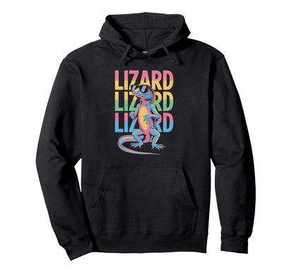 Lizard 80S Vaporwave Reptile Aesthetic Hoodie - Trendy Graphic Unisex - T-Shirt, Sweatshirt, Hoodie