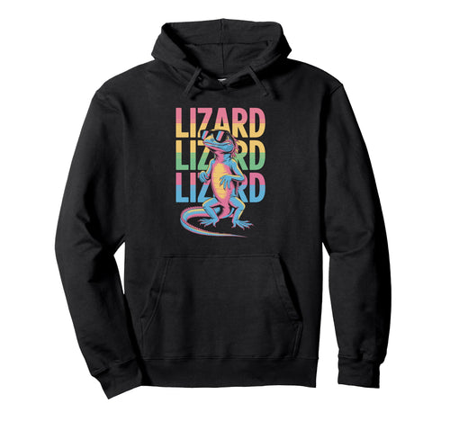 Lizard 80S Vaporwave Reptile Aesthetic Hoodie - Trendy Graphic Unisex - T-Shirt, Sweatshirt, Hoodie