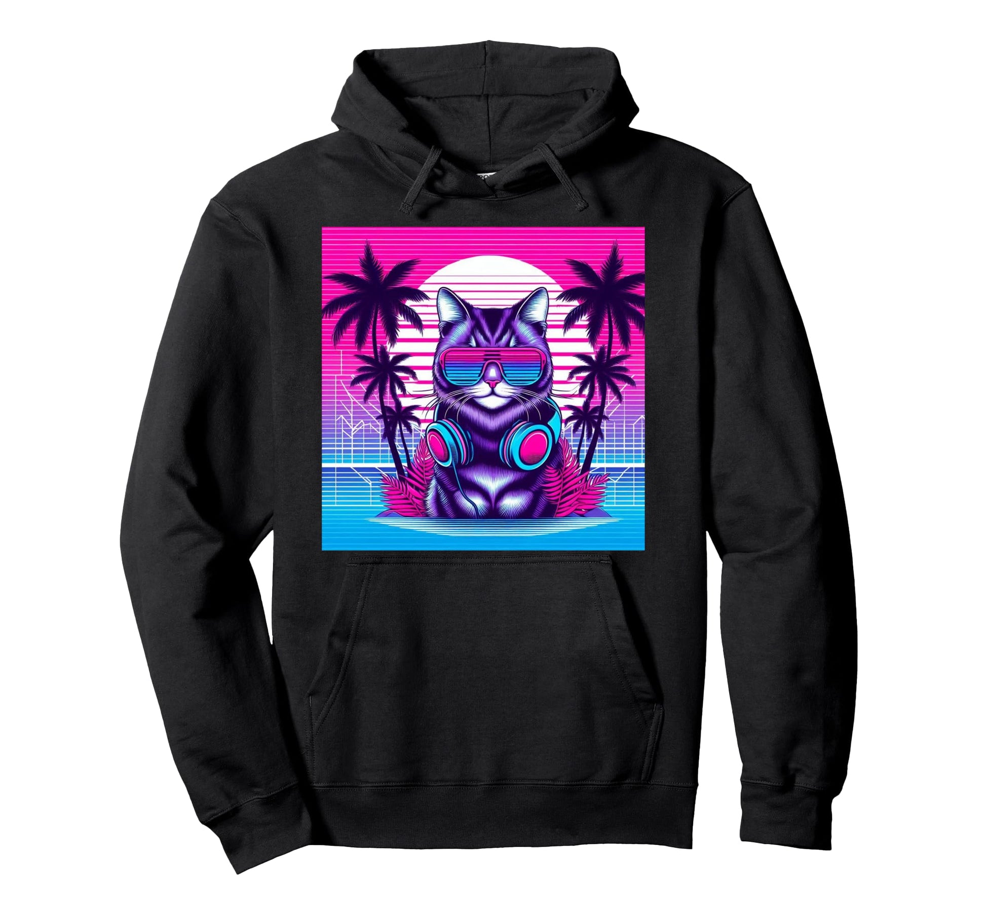 Synthwave Retrowave Vaporwave Outrun Hoodie - Custom Art Print Unisex - T-Shirt, Sweatshirt, Hoodie