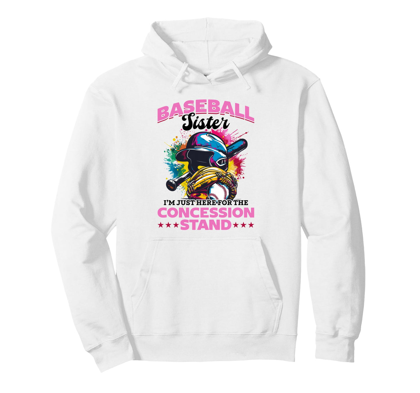 Baseball Player Game Day Baseball Sister Hoodie - Trendy Graphic Men Women - T-Shirt, Sweatshirt, Hoodie