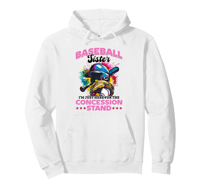 Baseball Player Game Day Baseball Sister Hoodie - Trendy Graphic Men Women - T-Shirt, Sweatshirt, Hoodie