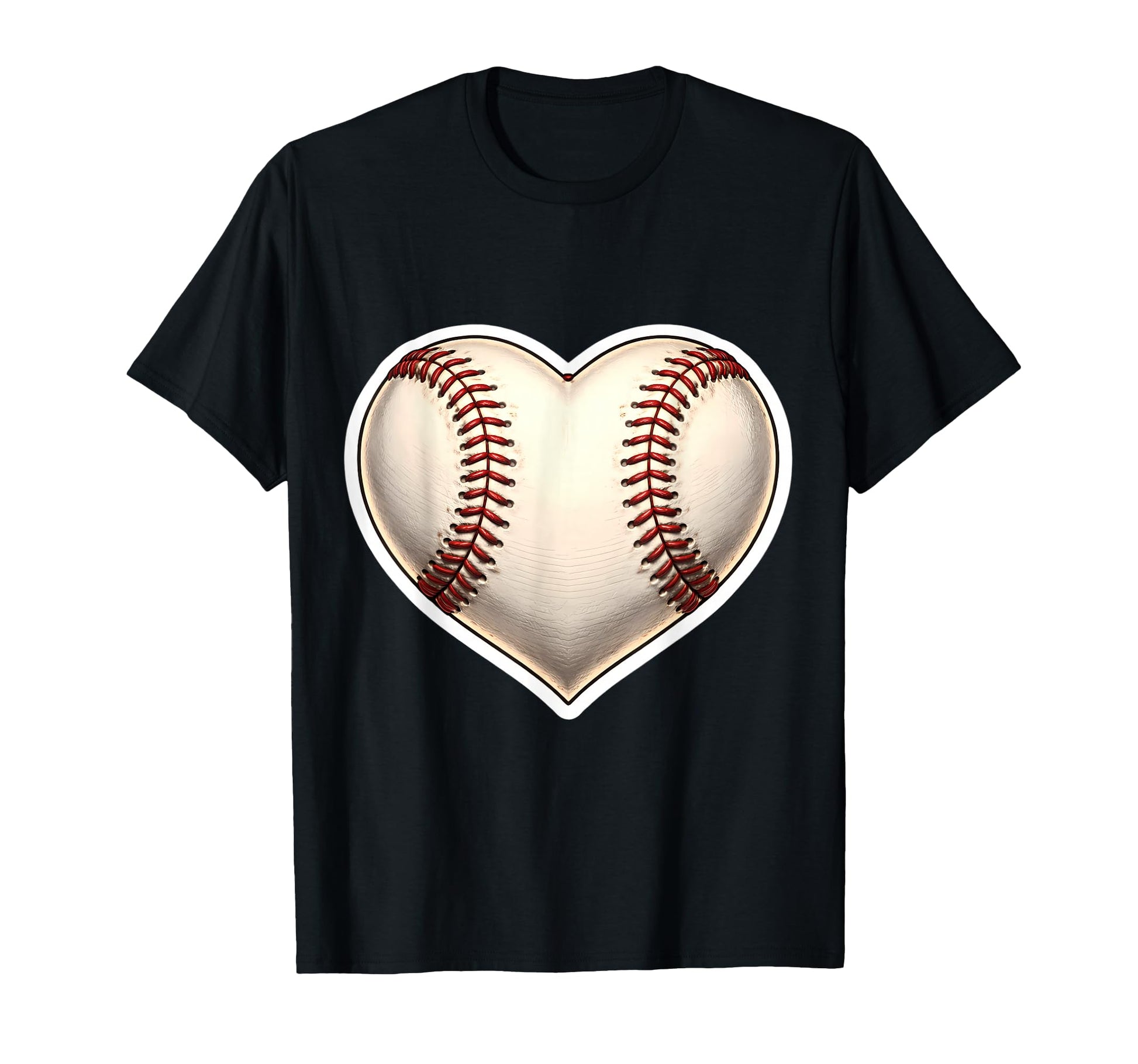 Heart Shaped Baseball Softball Player T-Shirt - Trendy Graphic Men Women - T-Shirt, Sweatshirt, Hoodie