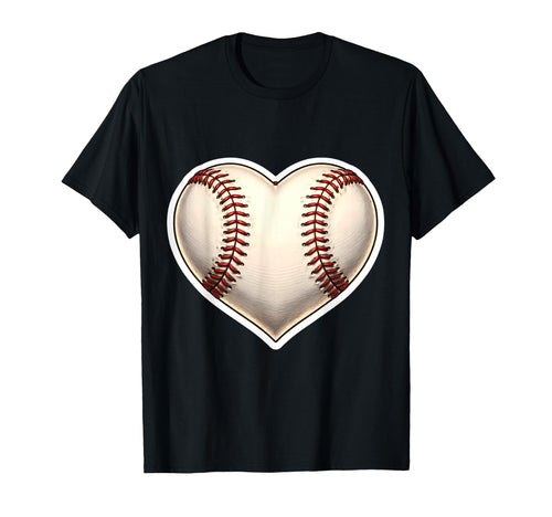 Heart Shaped Baseball Softball Player T-Shirt - Trendy Graphic Men Women - T-Shirt, Sweatshirt, Hoodie