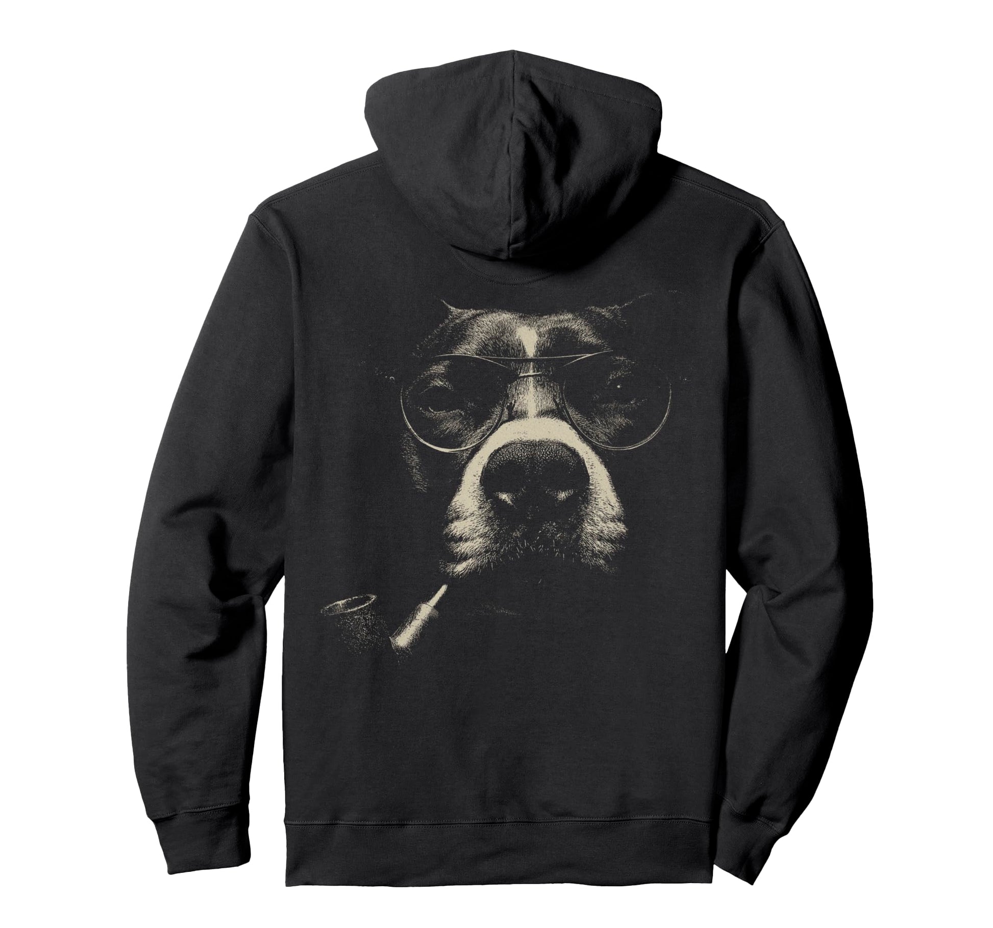Pitbull Smoking Pipe Glasses Grunge Meme Hoodie - Streetwear Style Unisex - T-Shirt, Sweatshirt, Hoodie