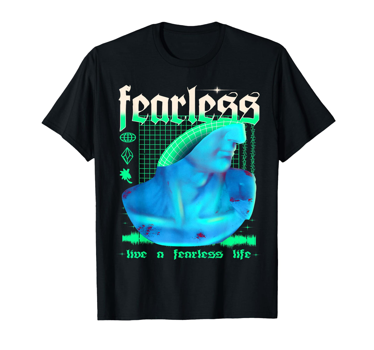 Fearless Vaporwave Synthwave T-Shirt - Casual Everyday Wear Men Women - T-Shirt, Sweatshirt, Hoodie
