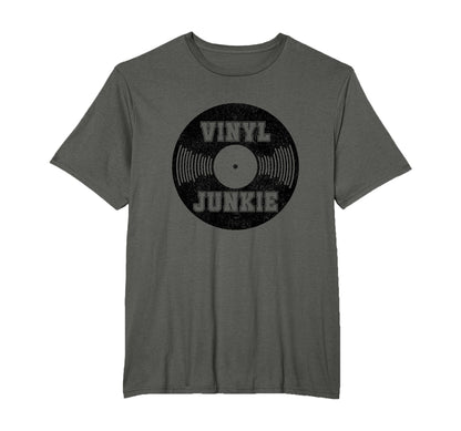 Vinyl Junkie Old School Music Dj Gift T-Shirt - Unique Graphic Unisex - T-Shirt, Sweatshirt, Hoodie
