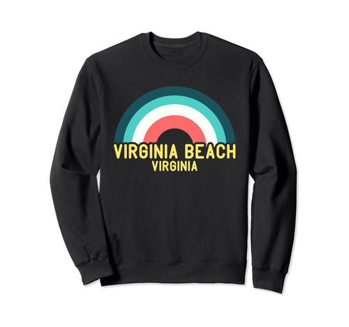 Virginia Beach Virginia Rainbow Sweatshirt - Minimalist Print Unisex - T-Shirt, Sweatshirt, Hoodie