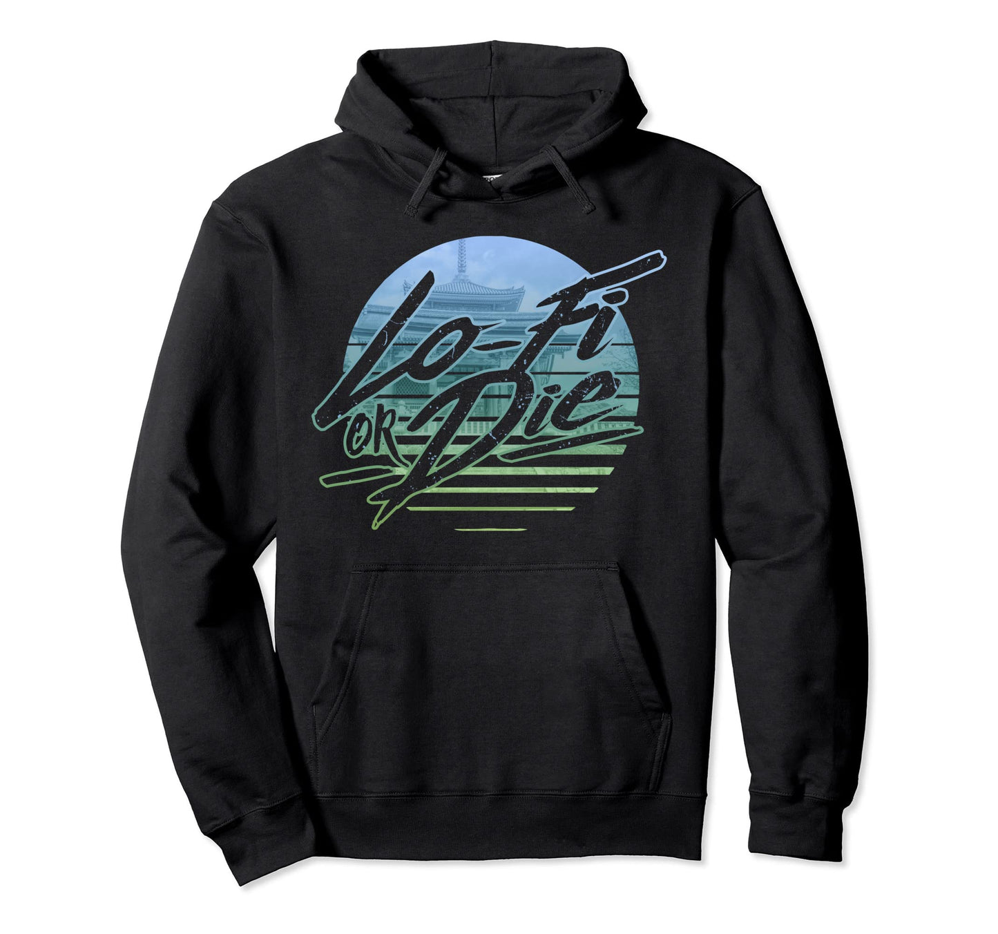 1980 Lo Fi Or Die Sunset Aesthetic Hoodie - Custom Art Print Unisex - T-Shirt, Sweatshirt, Hoodie
