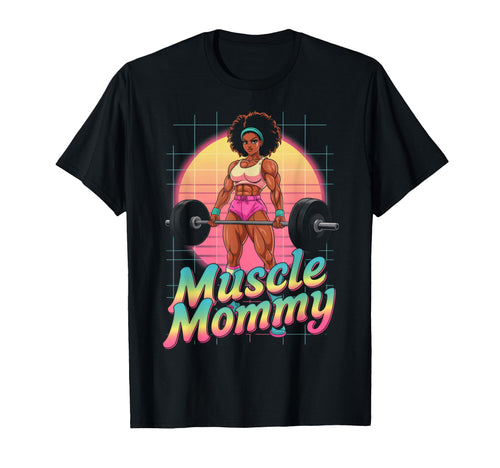 Anime Muscle Mommy Weightlifting T-Shirt - Minimalist Print for Adults - T-Shirt, Sweatshirt, Hoodie