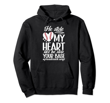 Proud Baseball Coachs Wife Baseball Coach Hoodie - Unique Graphic Unisex - T-Shirt, Sweatshirt, Hoodie