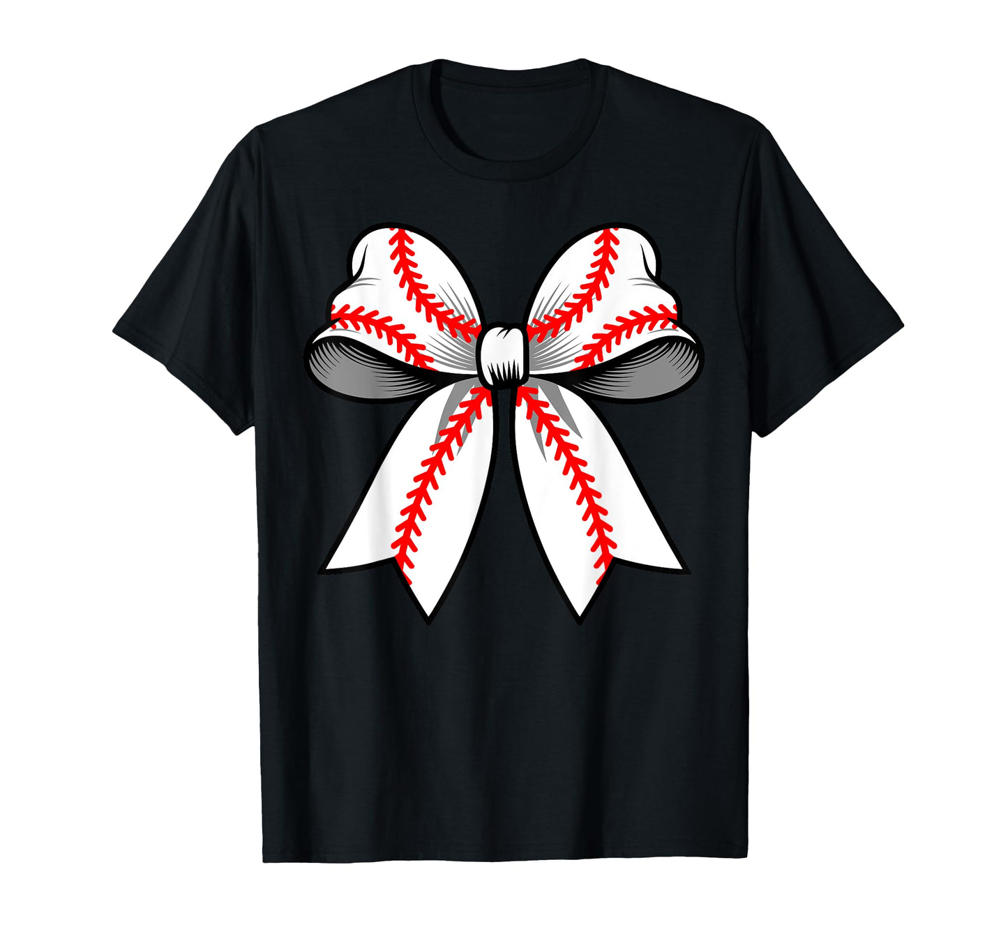 Baseball Coquette Bow Funny Baseball T-Shirt - Minimalist Print for Adults - T-Shirt, Sweatshirt, Hoodie