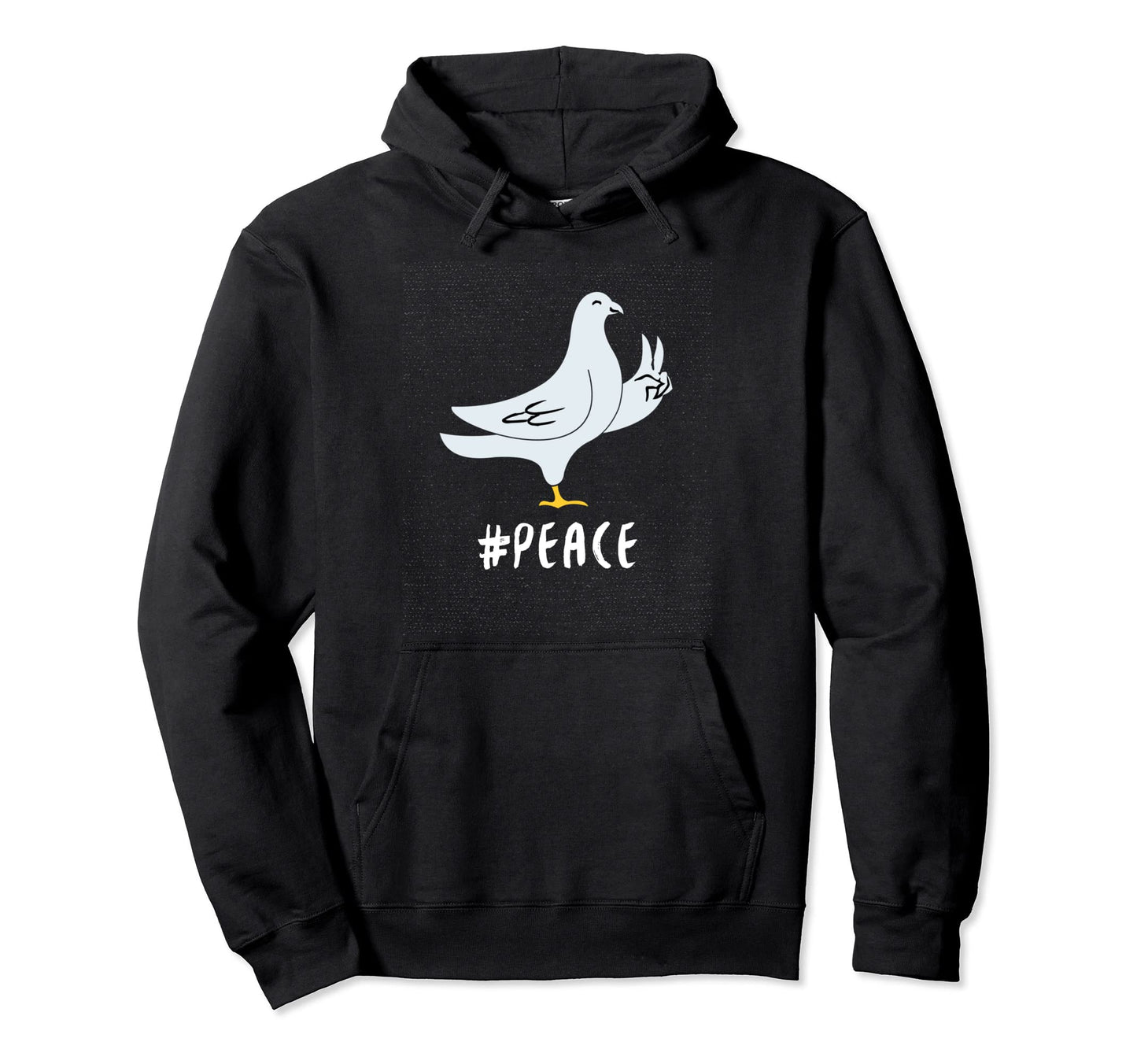 Dove Bird Peace Hand Symbol Peaceful Hoodie - Unique Graphic for Adults - T-Shirt, Sweatshirt, Hoodie