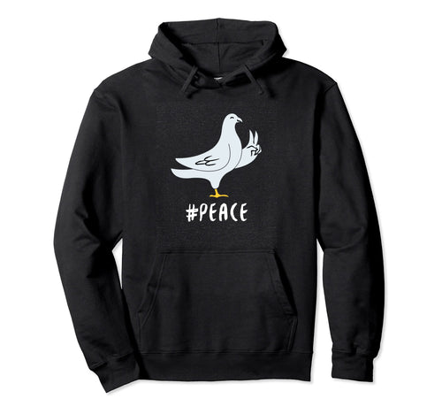 Dove Bird Peace Hand Symbol Peaceful Hoodie - Unique Graphic for Adults - T-Shirt, Sweatshirt, Hoodie