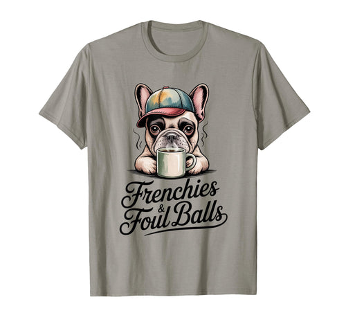 Frenchies And Foul Balls Peeking Baseball T-Shirt - Novelty Apparel Unisex - T-Shirt, Sweatshirt, Hoodie