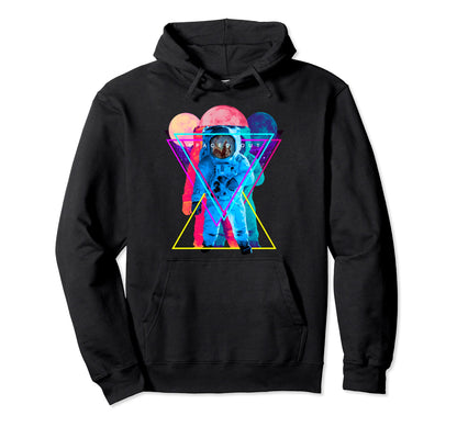 Spaced Out Triple Astronaut Outer Space Hoodie - Aesthetic Graphic Unisex - T-Shirt, Sweatshirt, Hoodie