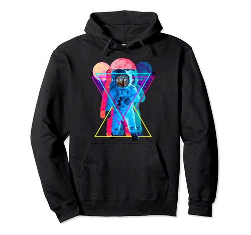 Spaced Out Triple Astronaut Outer Space Hoodie - Aesthetic Graphic Unisex - T-Shirt, Sweatshirt, Hoodie