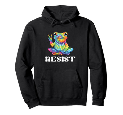 Resist Frog Peaceful Protest Hoodie - Novelty Apparel Men Women - T-Shirt, Sweatshirt, Hoodie