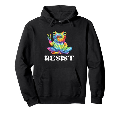 Resist Frog Peaceful Protest Hoodie - Novelty Apparel Men Women - T-Shirt, Sweatshirt, Hoodie