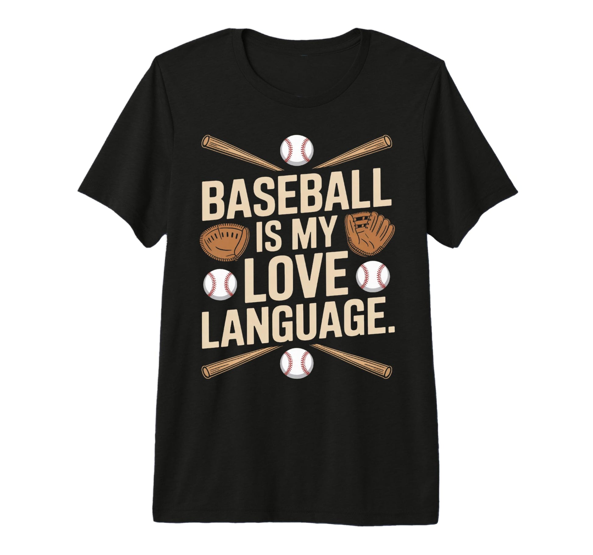 I Love Baseball Is My Love Language Tri T-Shirt - Custom Art Print Unisex - T-Shirt, Sweatshirt, Hoodie