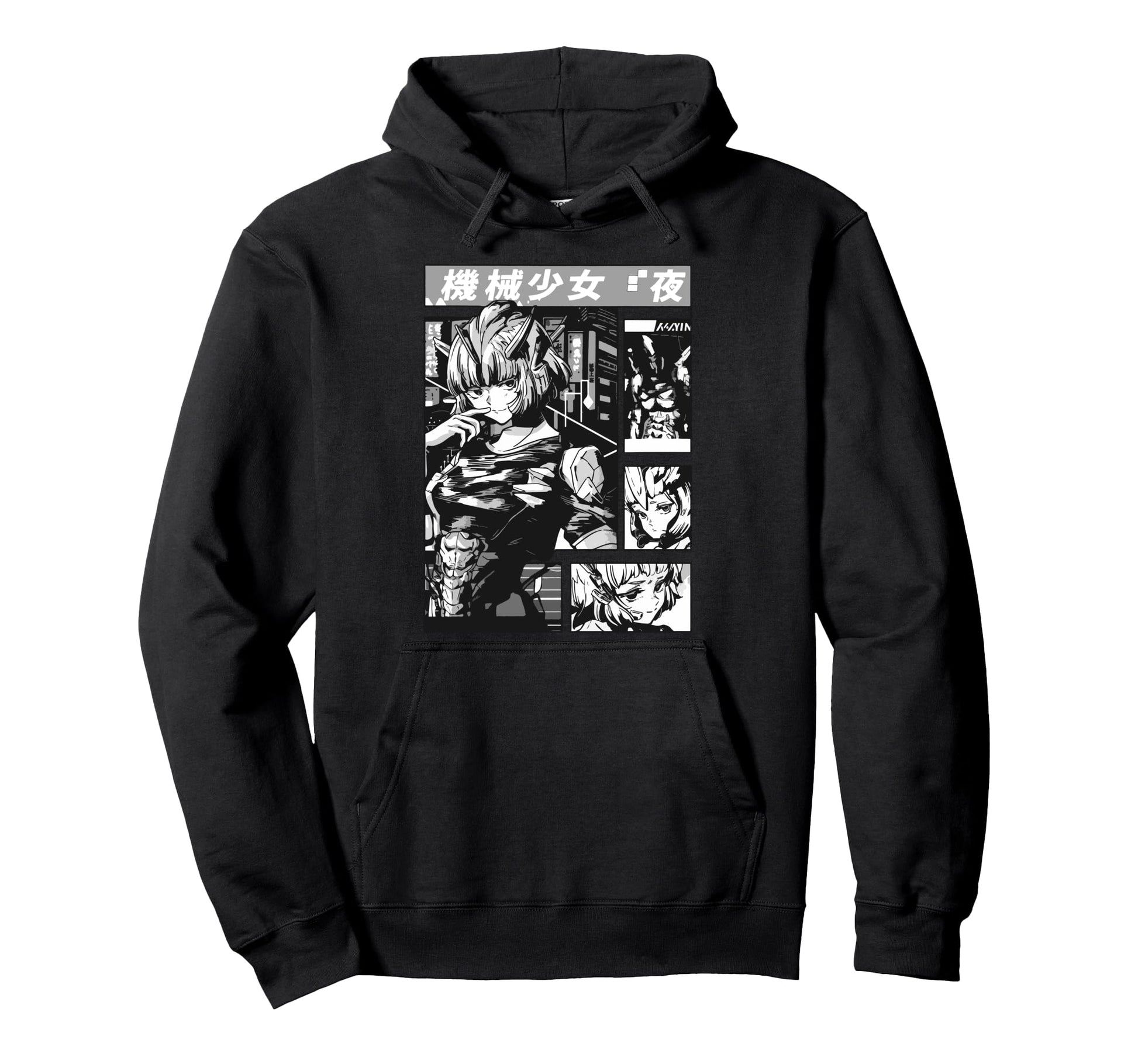 Cyberpunk Anime Manga Mecha Aesthetic Hoodie - Fun Novelty Design Unisex - T-Shirt, Sweatshirt, Hoodie