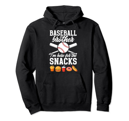 Here Snacks Baseball Brother Baseball Hoodie - Custom Art Print Unisex - T-Shirt, Sweatshirt, Hoodie