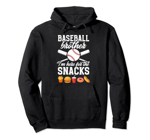 Here Snacks Baseball Brother Baseball Hoodie - Custom Art Print Unisex - T-Shirt, Sweatshirt, Hoodie