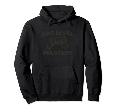 Dad Level Unlocked New Dad Leveled Up Hoodie - Unique Graphic for Adults - T-Shirt, Sweatshirt, Hoodie
