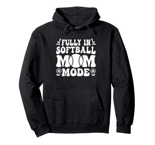 Softball Mom Mothers Day Baseball Softball Hoodie - Unique Graphic Unisex - T-Shirt, Sweatshirt, Hoodie