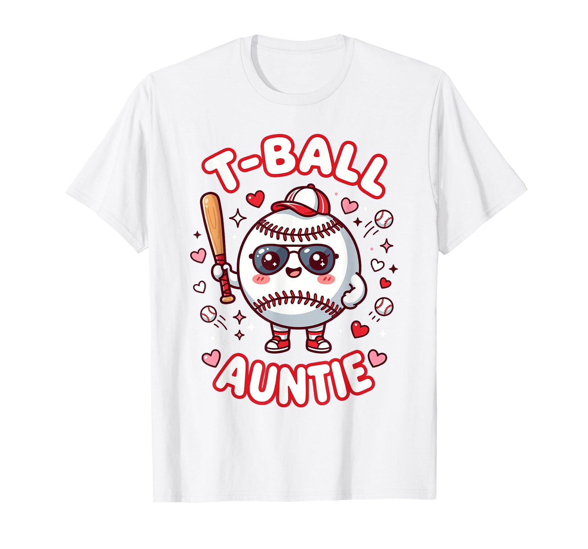 Funny T Ball Auntie Softball T-Shirt - Casual Everyday Wear for Adults - T-Shirt, Sweatshirt, Hoodie