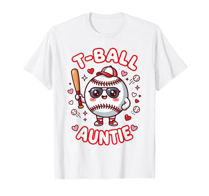 Funny T Ball Auntie Softball T-Shirt - Casual Everyday Wear for Adults - T-Shirt, Sweatshirt, Hoodie
