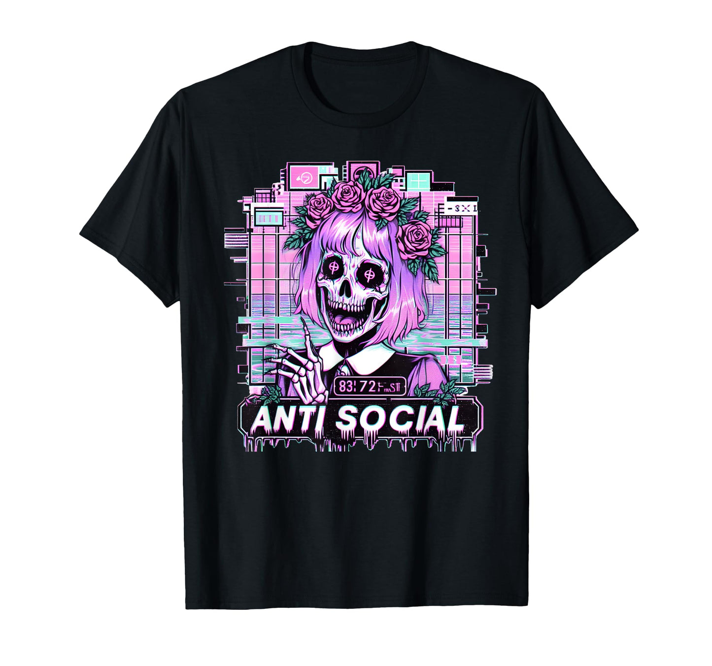 Anti Social Pastel Goth Vaporwave T-Shirt - Streetwear Style for Adults - T-Shirt, Sweatshirt, Hoodie