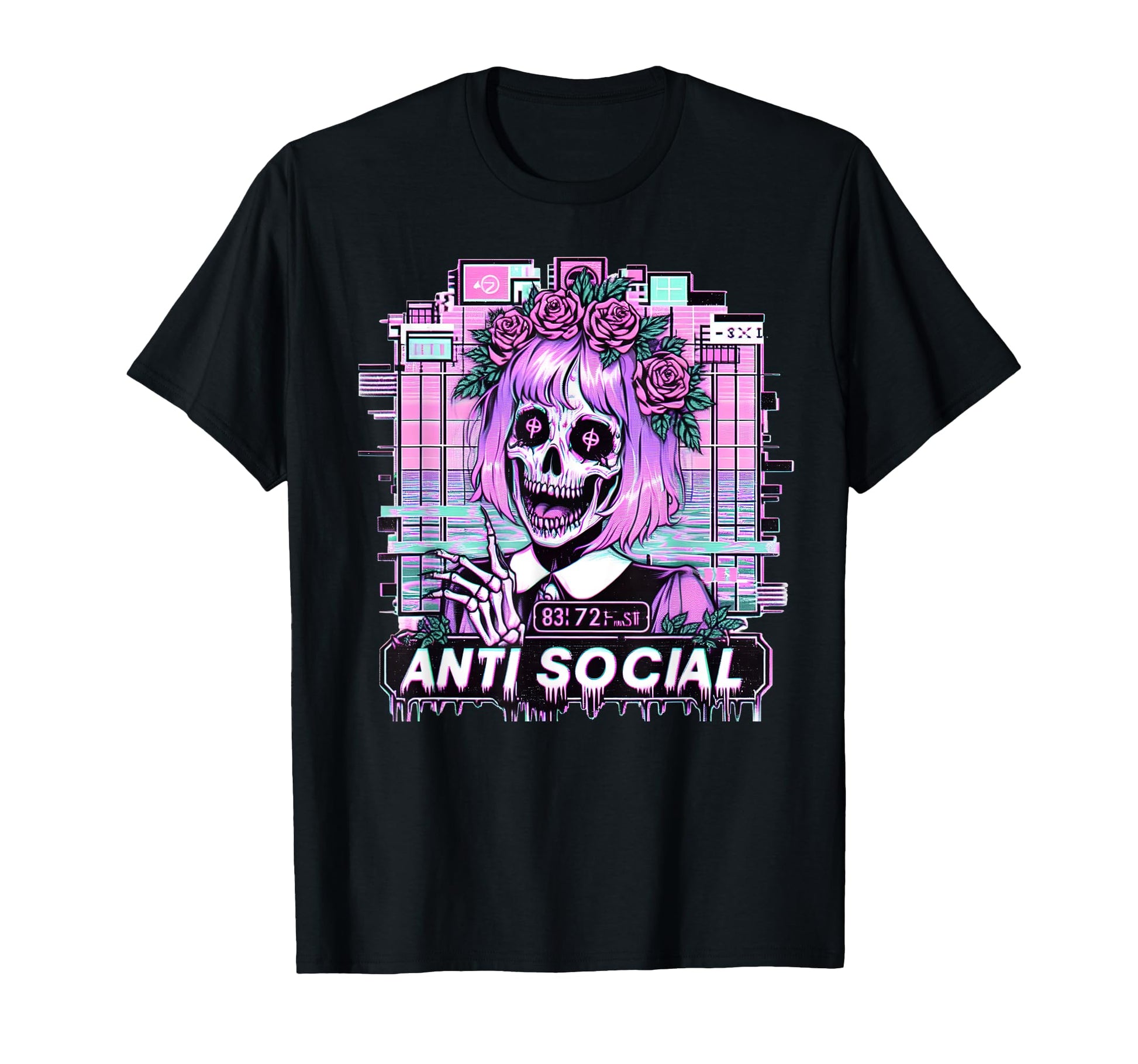 Anti Social Pastel Goth Vaporwave T-Shirt - Streetwear Style for Adults - T-Shirt, Sweatshirt, Hoodie