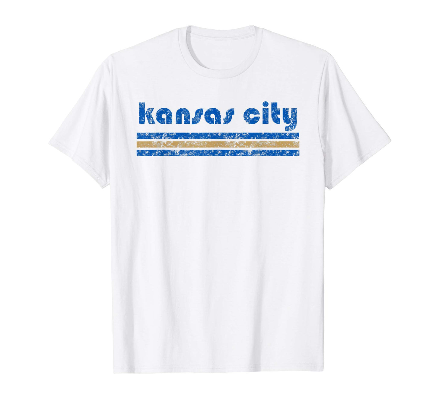 Kansas City Three Stripe Weathered T-Shirt - Custom Art Print Unisex - T-Shirt, Sweatshirt, Hoodie