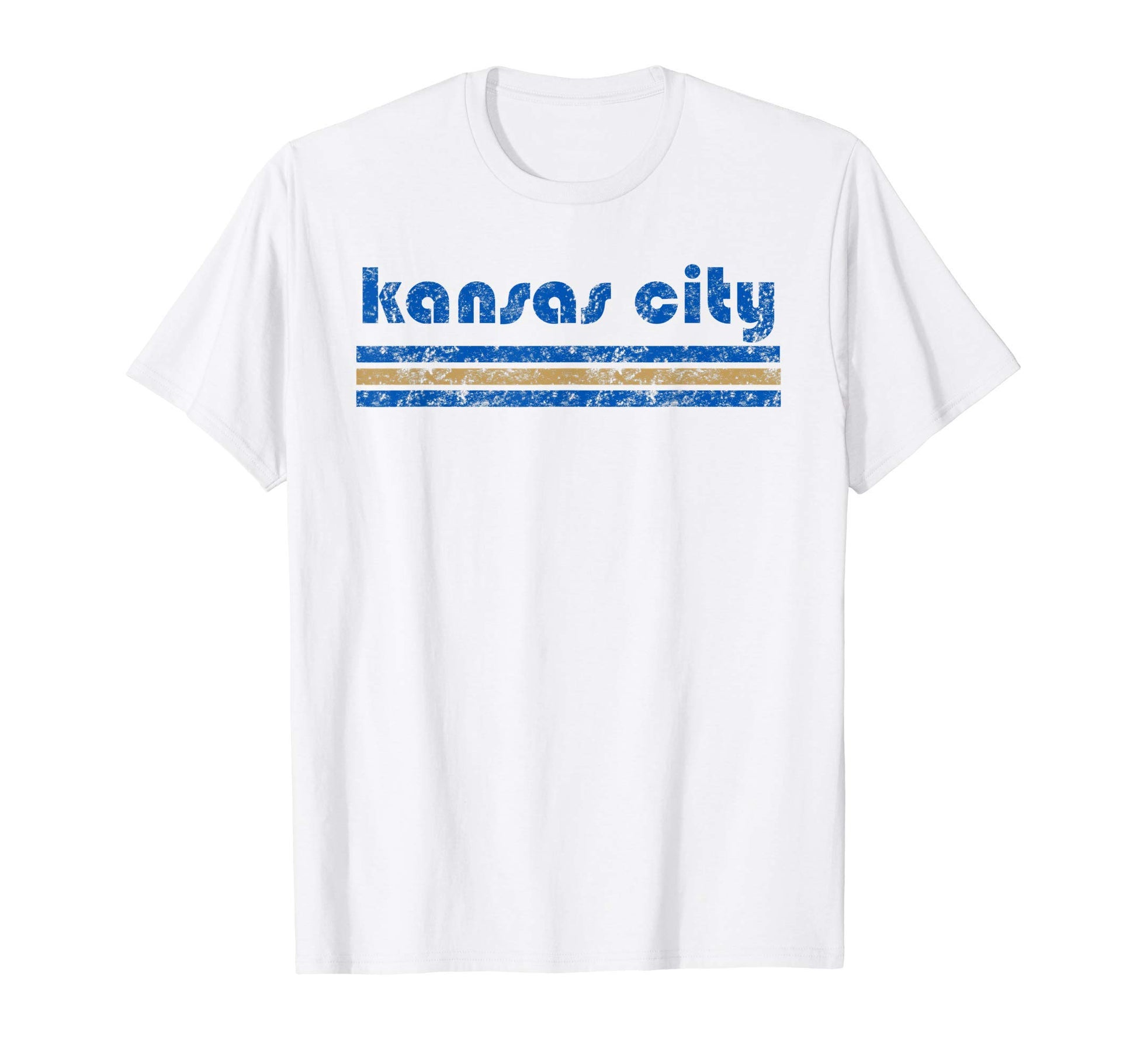 Kansas City Three Stripe Weathered T-Shirt - Custom Art Print Unisex - T-Shirt, Sweatshirt, Hoodie