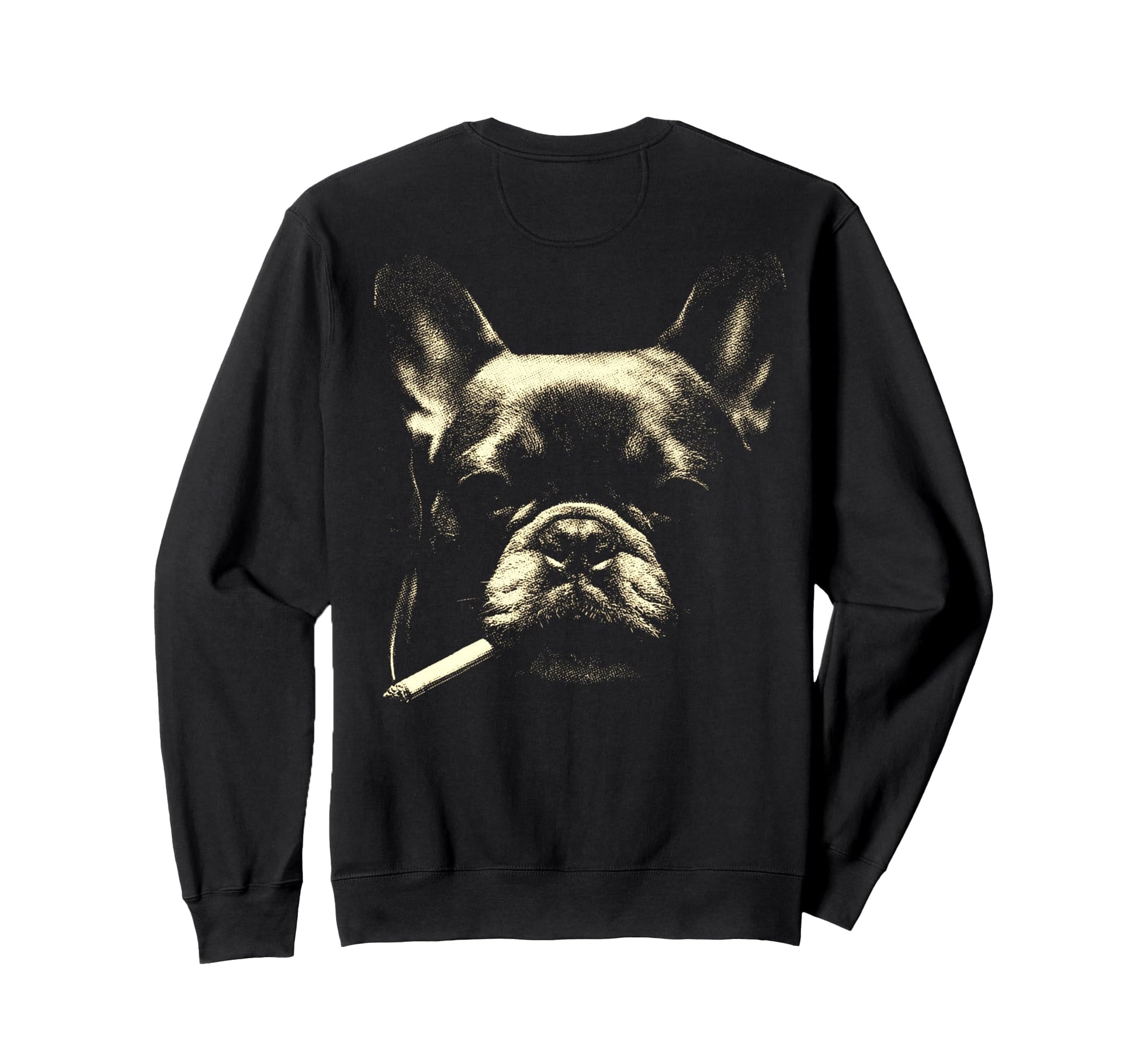 French Bulldog Smoking Sweatshirt - Casual Everyday Wear Men Women - T-Shirt, Sweatshirt, Hoodie