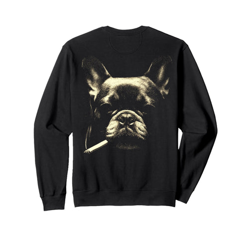 French Bulldog Smoking Sweatshirt - Casual Everyday Wear Men Women - T-Shirt, Sweatshirt, Hoodie