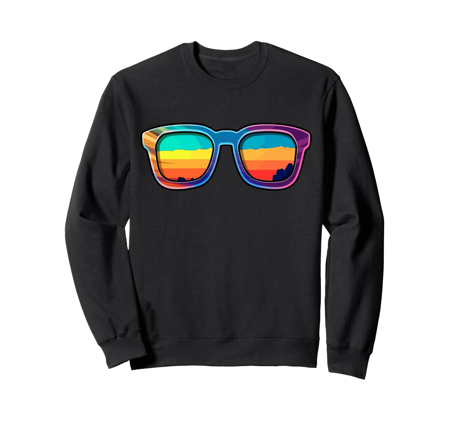 Colored Sunglasses 70S Sunglasses Sweatshirt - Trendy Graphic for Adults - T-Shirt, Sweatshirt, Hoodie