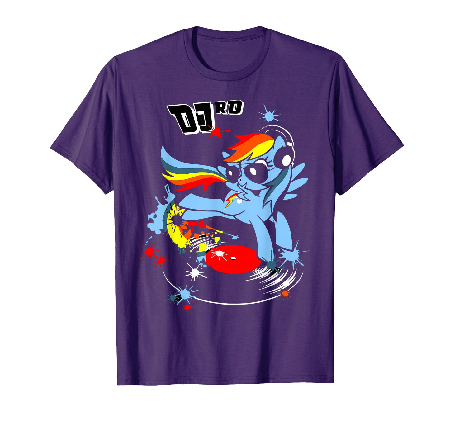 Dj Rd Rainbow Dash Fluttershy Rarity T-Shirt - Trendy Graphic Unisex - T-Shirt, Sweatshirt, Hoodie