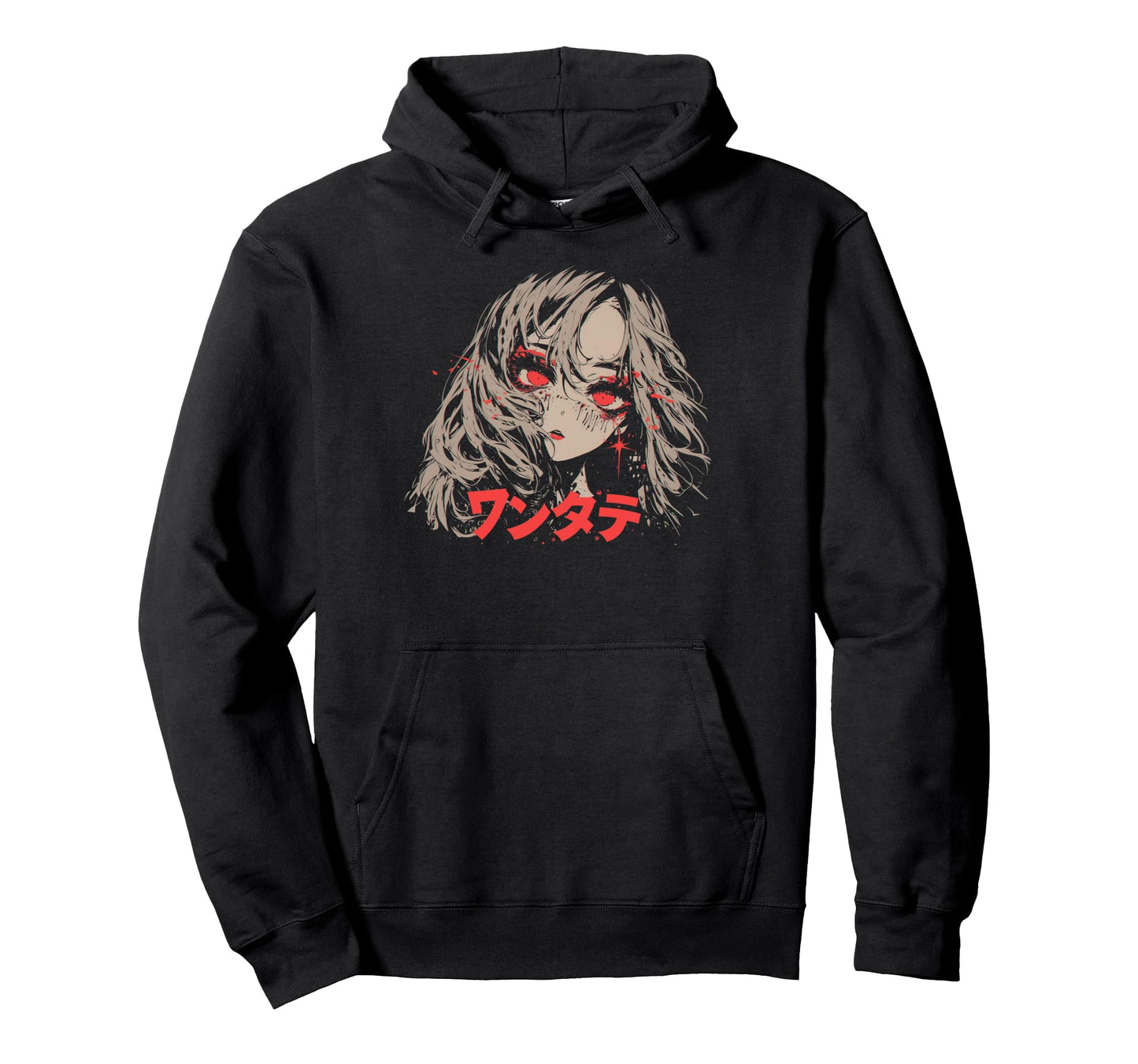 Goth Grunge Demon Anime Waifu Horror Hoodie - Streetwear Style for Adults - T-Shirt, Sweatshirt, Hoodie