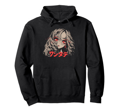 Goth Grunge Demon Anime Waifu Horror Hoodie - Streetwear Style for Adults - T-Shirt, Sweatshirt, Hoodie