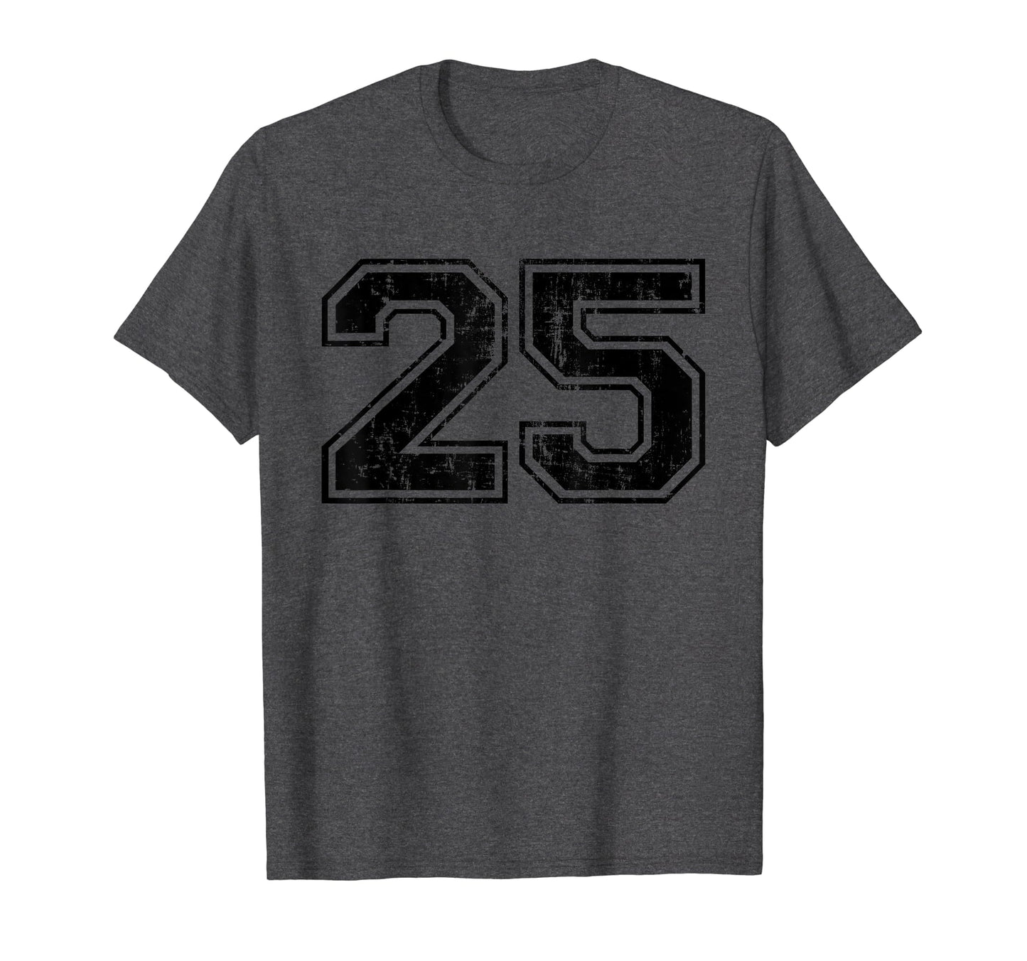 Number 25 Varsity Distressed Sport Team T-Shirt - Trendy Graphic Men Women - T-Shirt, Sweatshirt, Hoodie