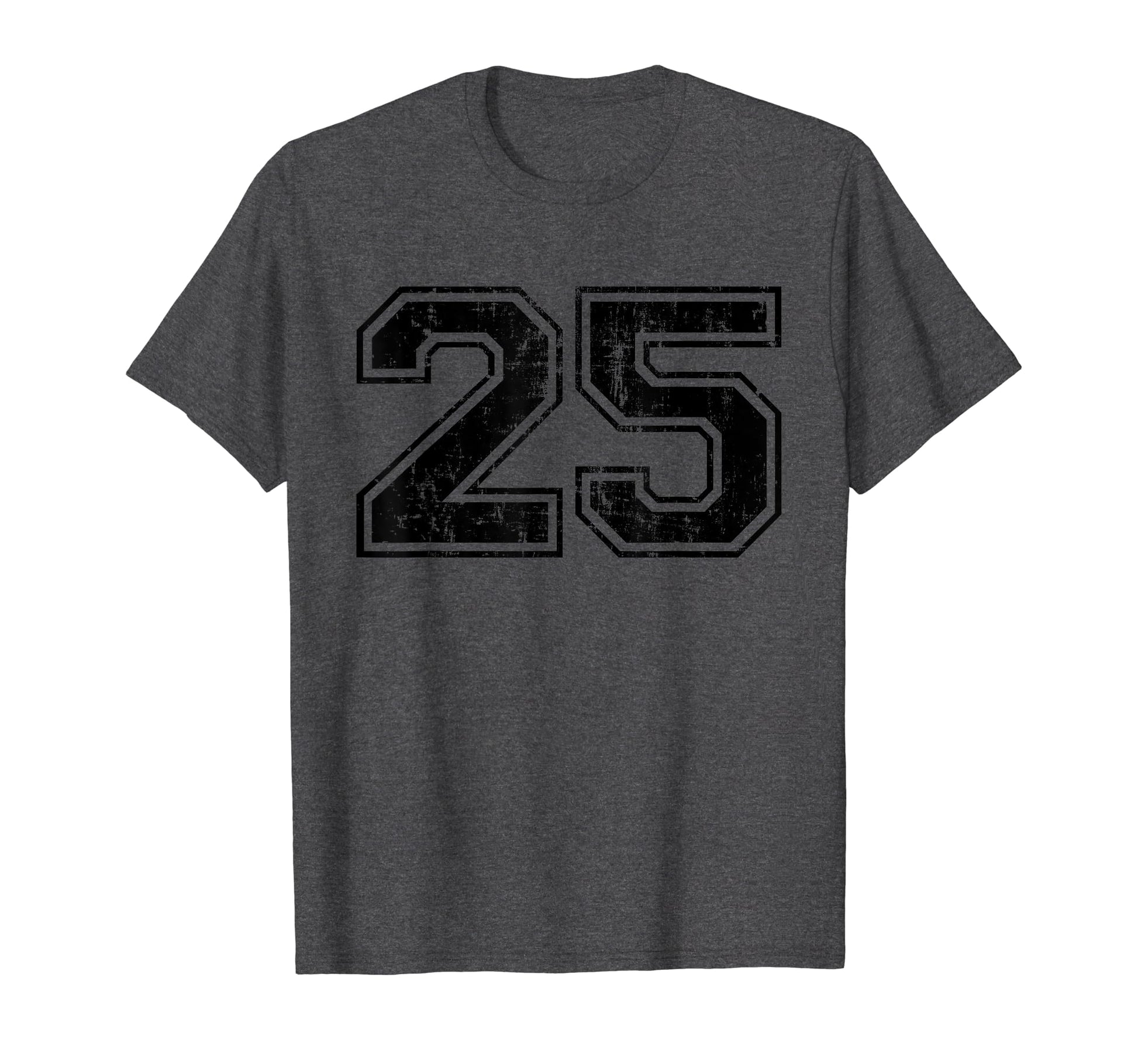 Number 25 Varsity Distressed Sport Team T-Shirt - Trendy Graphic Men Women - T-Shirt, Sweatshirt, Hoodie