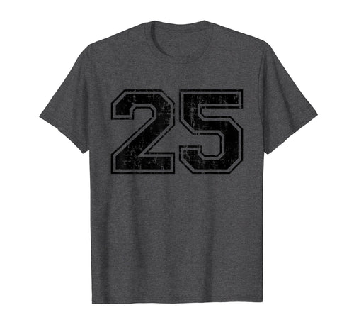 Number 25 Varsity Distressed Sport Team T-Shirt - Trendy Graphic Men Women - T-Shirt, Sweatshirt, Hoodie