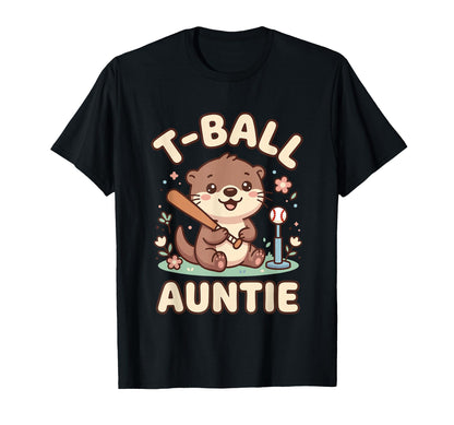 Funny T Ball Auntie Softball Ball T T-Shirt - Custom Art Print Men Women - T-Shirt, Sweatshirt, Hoodie
